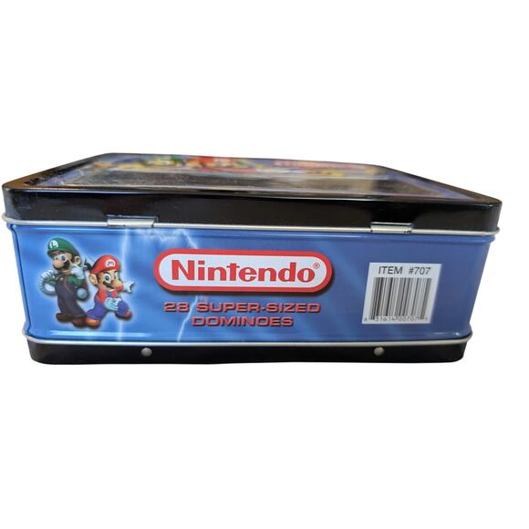 Vintage Nintendo 28 Super Size Dominos in Lunch Box Tin - Picture 6 of 7
